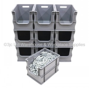 Heavy Duty Stacking Euro Box 40cm 25 Litre Open Front